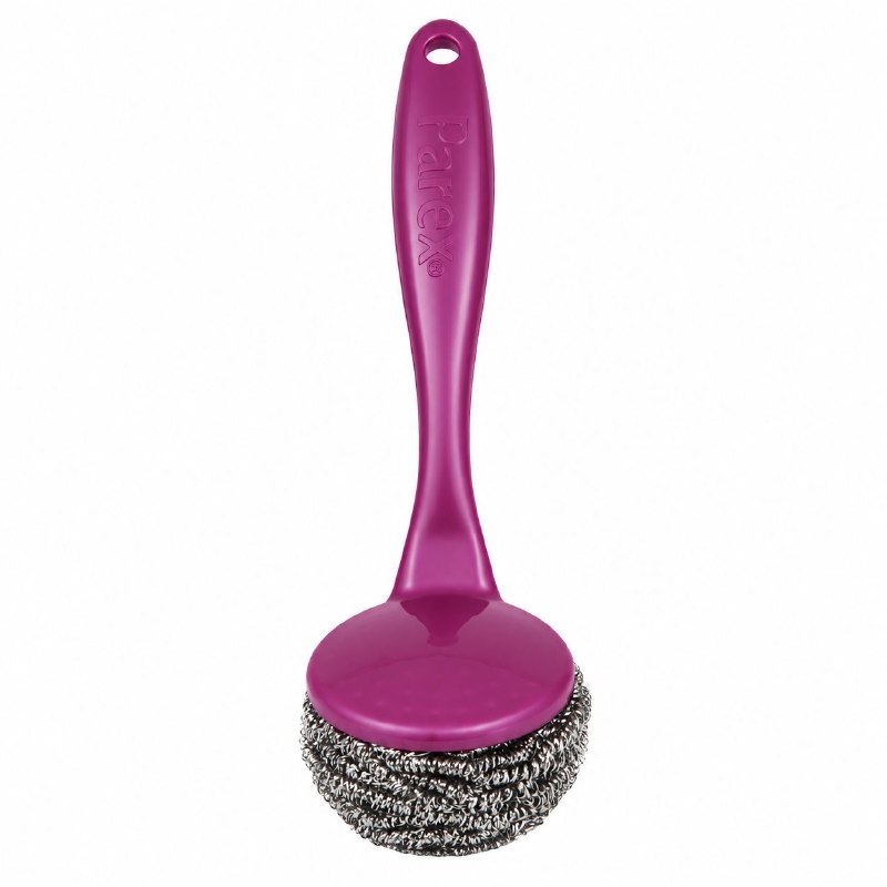 CEPILLO DE LIMPIEZA PARA FREGAR GRASA DIFICIL DE ACERO INOXIDABLE PAREX 22CM