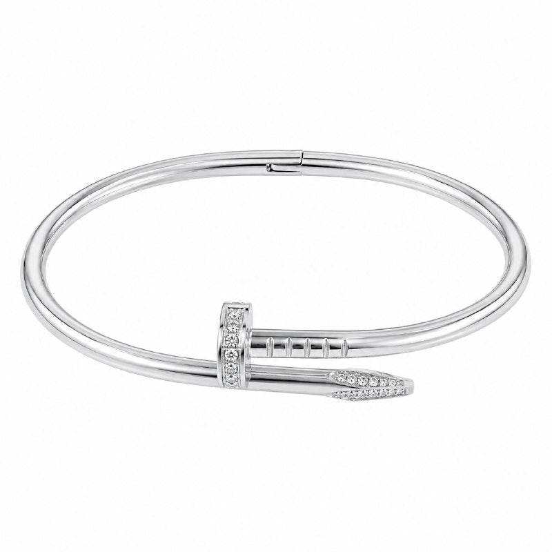 PULSERA DE ENCHAPE PARA DAMA CON DISEÑO DE CLAVO 7CM (DUPE DE CARTIER)