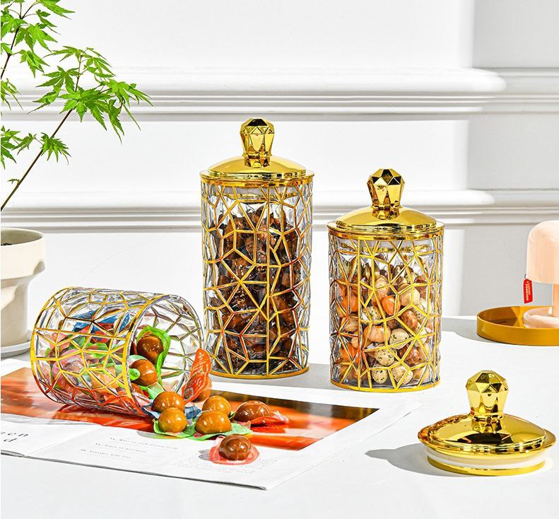 ORGANIZADOR, RECIPIENTES DE ALMACENAMIENTO DE ACRILICO CON TAPADERA PARA GRANOS SECOS O SNACKS 3 PIEZAS SEALED POT