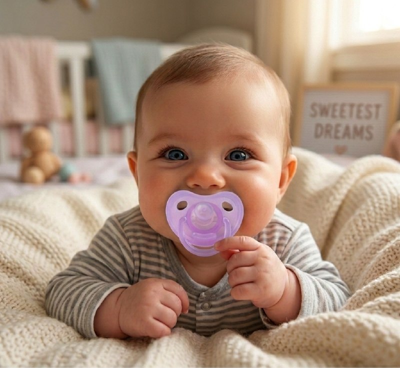 BIBERON CHUPETE DE SILICONA CON ESTUCHE PROTECTOR PARA BEBES GENIAL