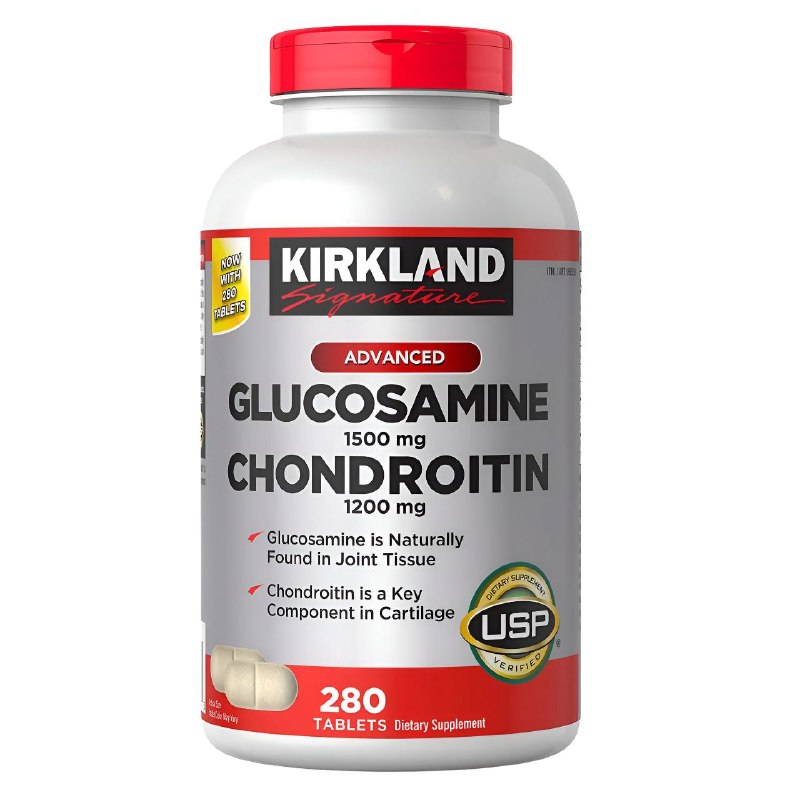 SUPLEMENTO NUTRICIONAL PARA SOPORTE ARTICULAR AVANZADO GLUCOSAMINA Y CONDROITINA KIRKLAND 280UND