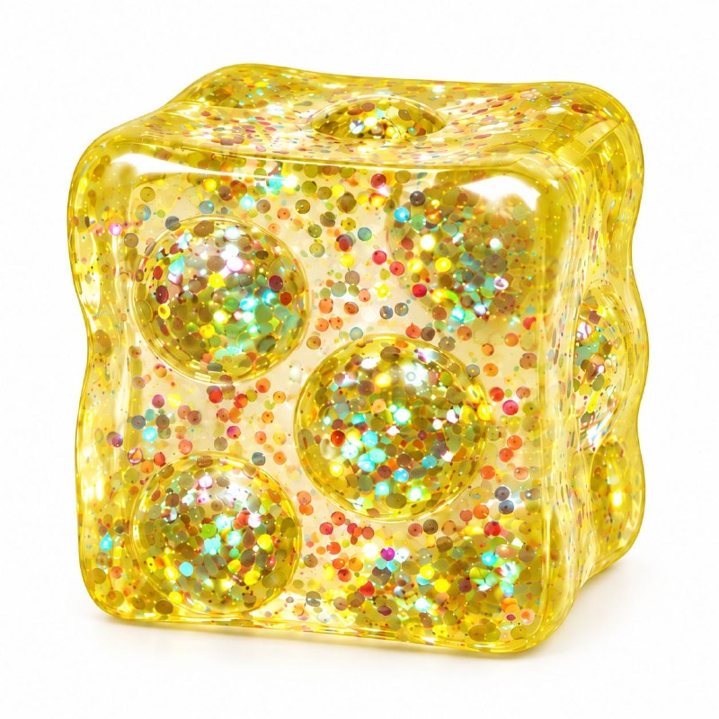 JUGUETE CUBO SENSORIAL ANTIESTRES FLEXIBLE DE GEL PARA NIÑOS 6X6CM