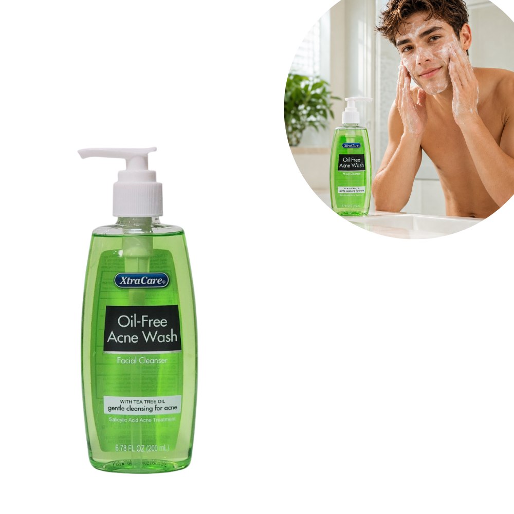 LIMPIADOR FACIAL SIN ACEITE PARA EL ACNÉ CON ÁCIDO SALICÍLICO Y TÉ DE ÁRBOL XTRACARE 200ML