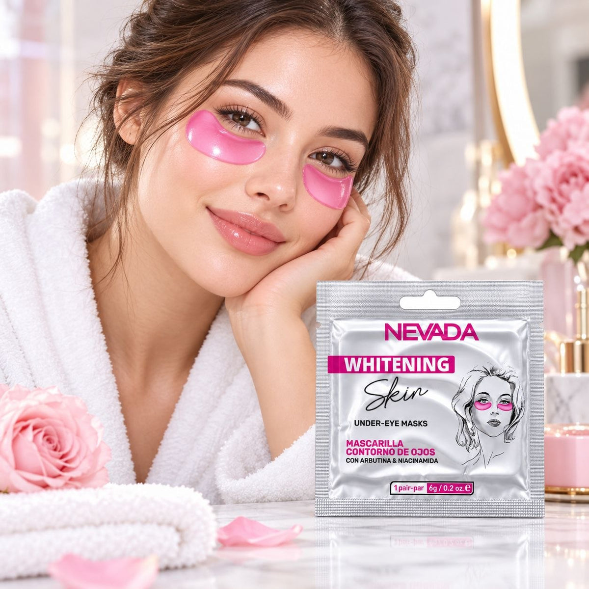 MASCARILLA PARA EL CONTORNO DE OJOS ILUMINADORA CON ARBUTINA Y NIACINAMIDA NEVADA 6G