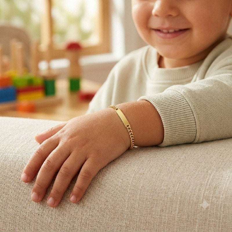 PULSERA DE ENCHAPE PARA NIÑO 4CM