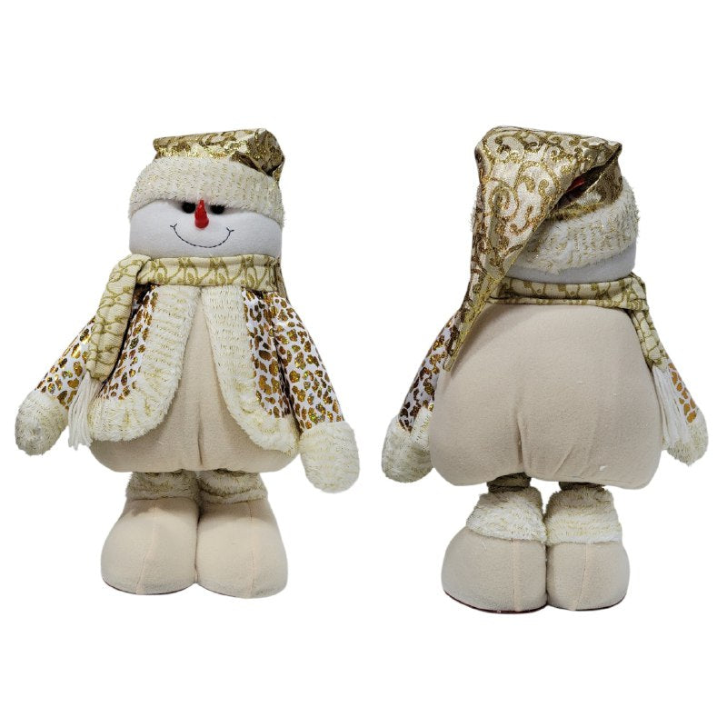 DECORACION ADORNO NAVIDEÑO PELUCHE MUÑECO DE HOMBRE DE NIEVE O SANTA CLAUS ELEGANTE Y LINDO