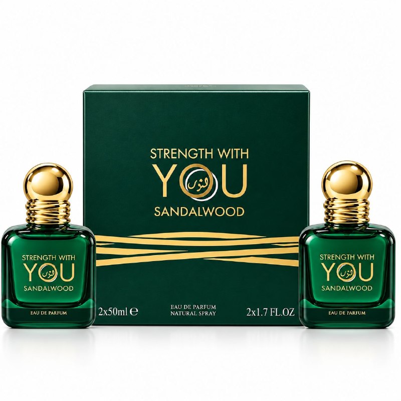 SET STRENGTH WITH SANDALWOOD YOU EDP 50MLX2 (H) (AROMA SIMILAR GIORGIO ARMANI STRONGER WITH YOU SANDALWOOD)