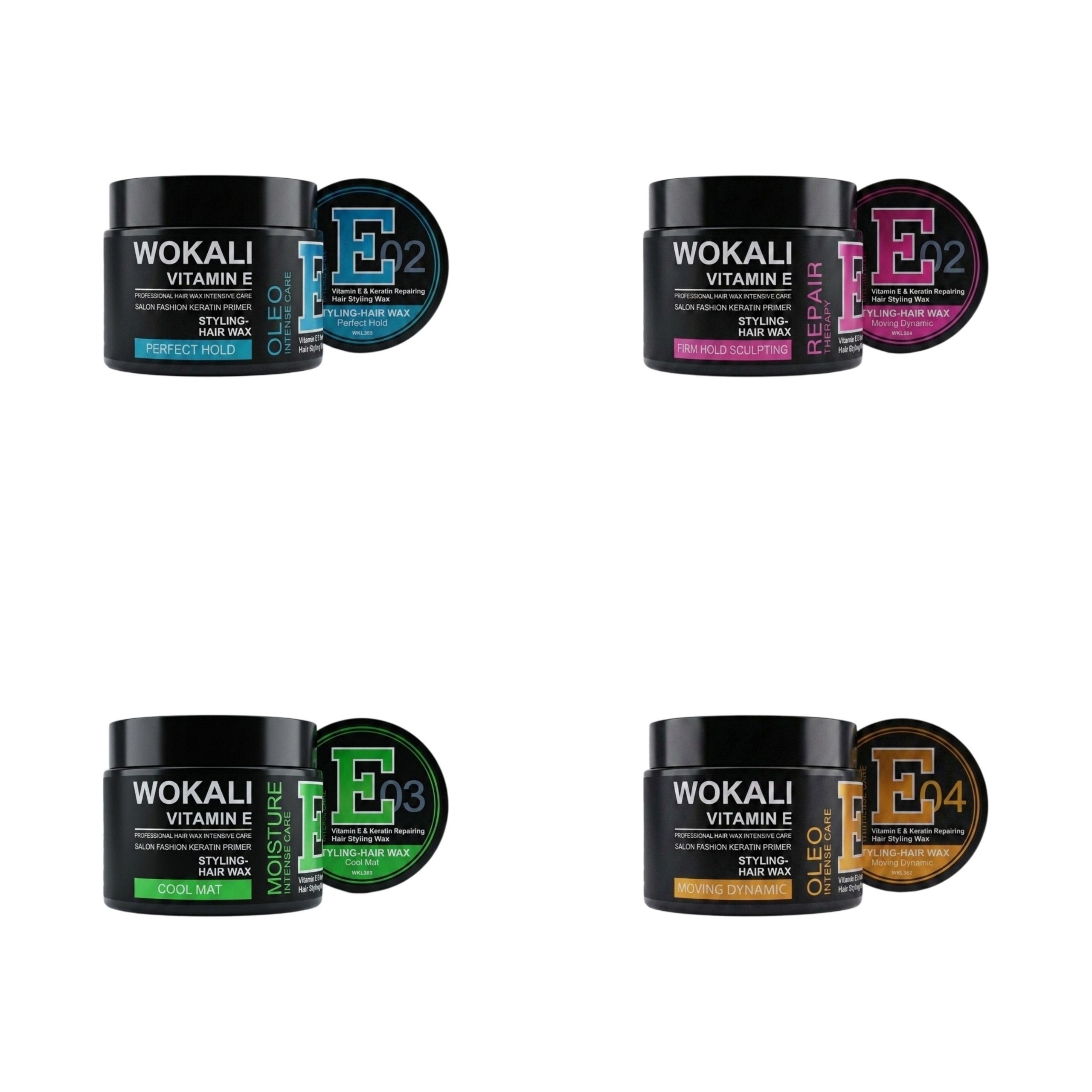 CERA PARA EL CABELLO CUIDADO INTENSIVO Y NUTRICIÓN CABELLO MÁS SEDOSO WOKALI VITAMIN CONT. 150GM