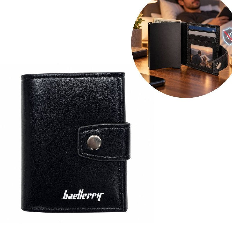 BILLETERA COMPACTA CON TARJETERO Y PROTECCION RFID BAELLERRY 9X8CM