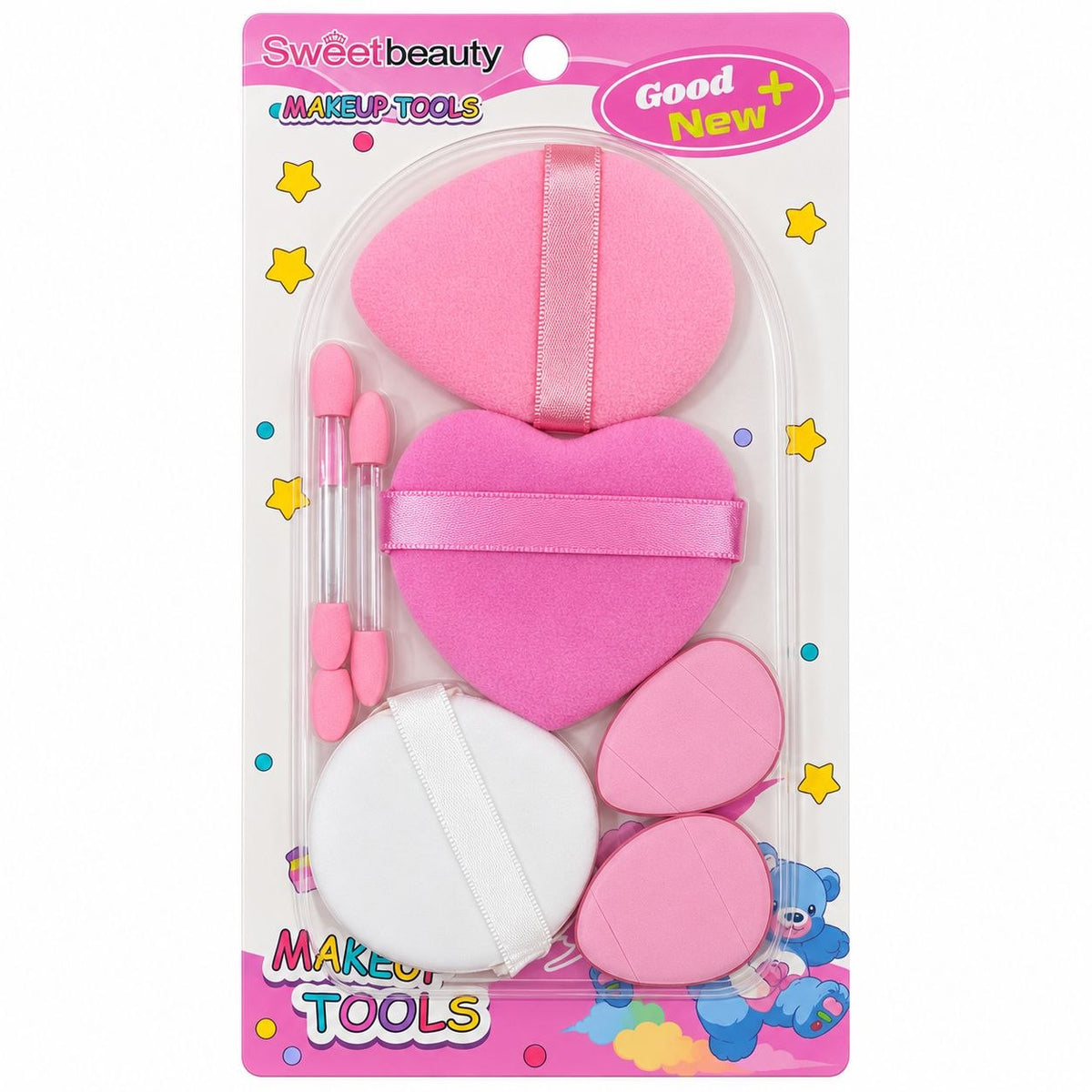 SET DE 8 ESPONJAS PARA MAQUILLAJE Y SOMBRAS SWEET BEAUTY