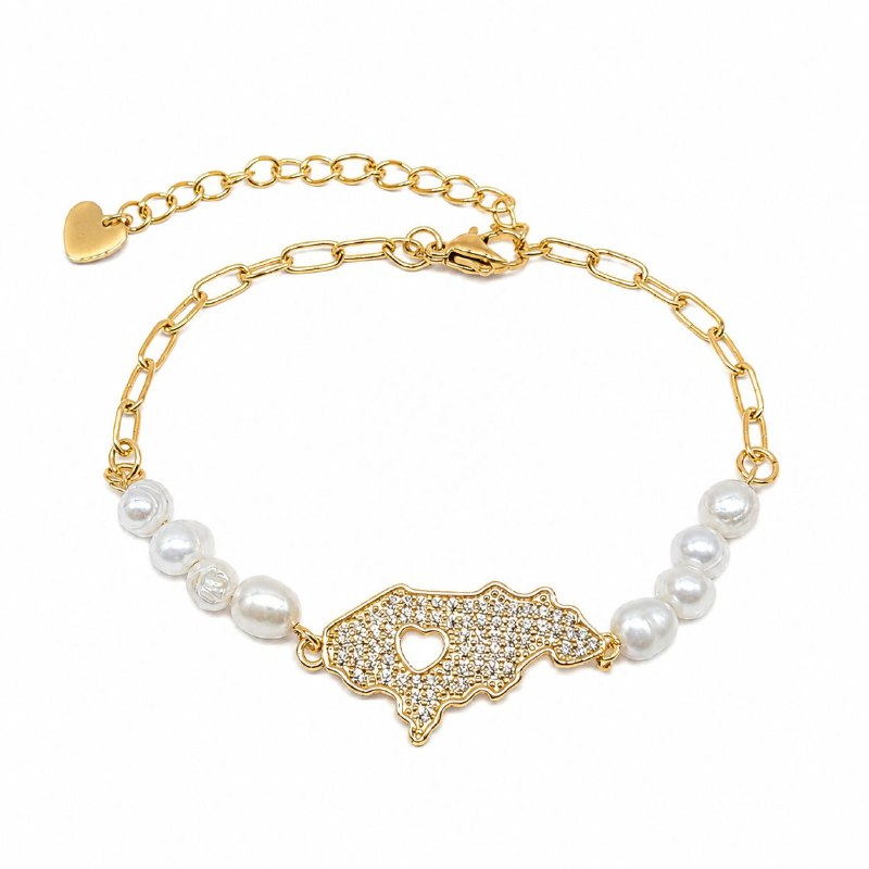 PULSERA DE ENCHAPE PARA DAMA CON DISEÑO HONDURAS