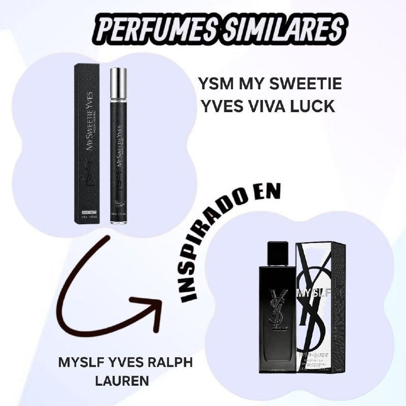 PERFUME DE TUBO MYSWEETIE YVES VIVA LUCK 35ML 1 UND (DUPE MYSLF YVES SAINT LAURENT)