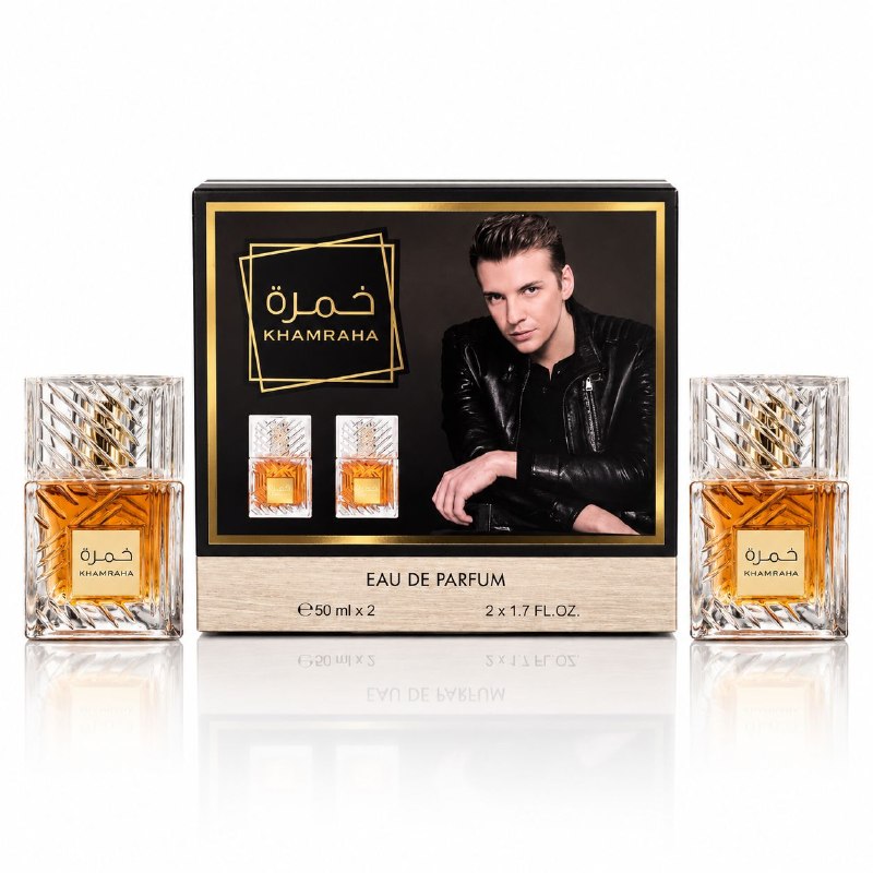 SET KHAMRAHA EDP 50MLX2 (U) (AROMA SIMILAR LATTAFA KHAMRAH)