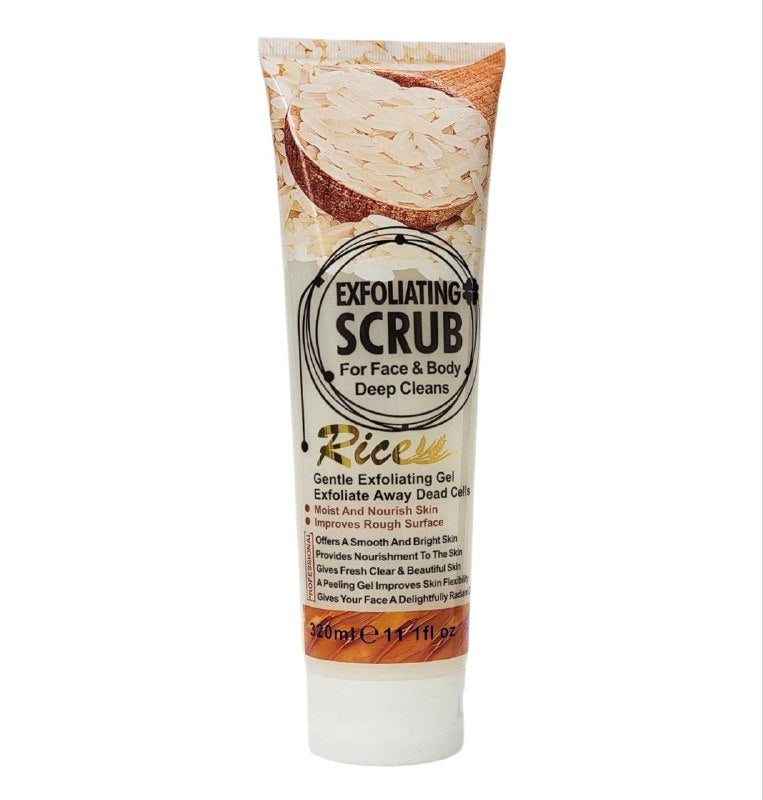 CREMA FACIAL, GEL EXFOLIANTE SUAVE DE ARROZ, ELIMINA LAS CELULAS MUERTAS, HIDRATA Y NUTRE LA PIEL, DEJA LA PIEL SAUVE Y LIMINOSA FRUIT OF THR WOKALI 320ML