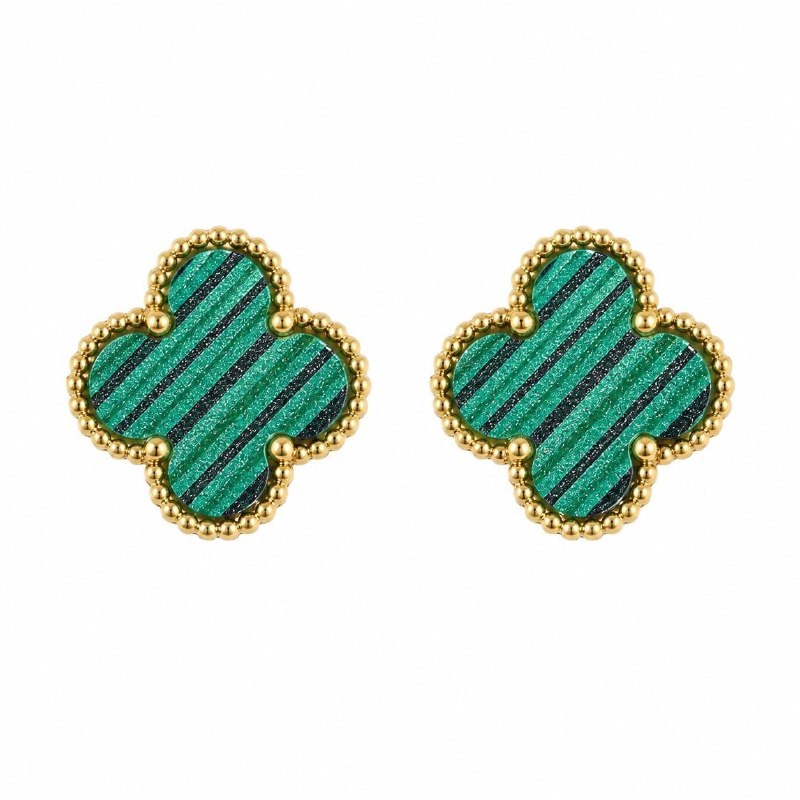 ARITOS DE ENCHAPE PARA DAMA DISEÑO TRÉBOL