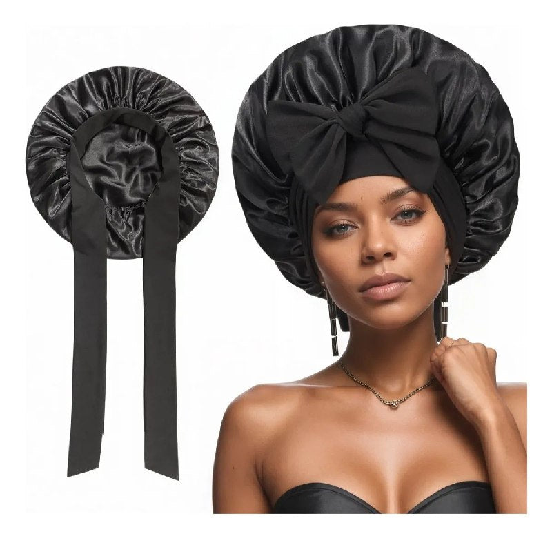 GORRO DE SATIN PROTECTOR PARA DORMIR COMODO REVERSIBLE NAKIBELL