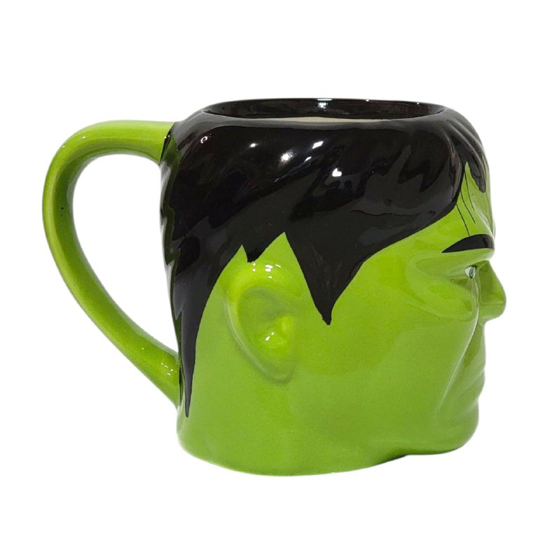 TAZA DE CERAMICA, RESISTENTE AL CALOR, MANGO CREATIVO DISEÑO ABS MARVEL HULK
