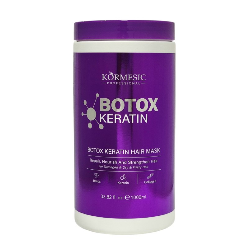 MASCARILLA PARA EL CABELLO DE BOTOX Y KERATINA REPARADORA DE DAÑOS QUIMICOS O CALOR KORMESIC 100ML