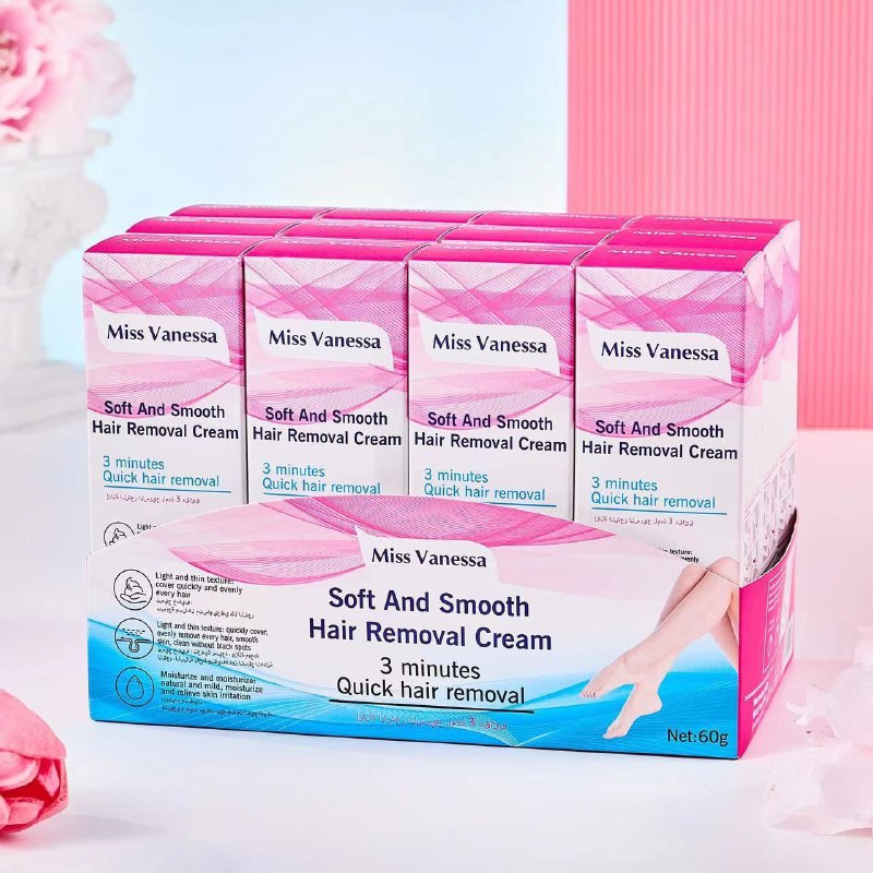 CREMA CORPORAL DEPILADORA SUAVIZANTE DE ACCION ULTRA RAPIDA MISS VANESSA 60G