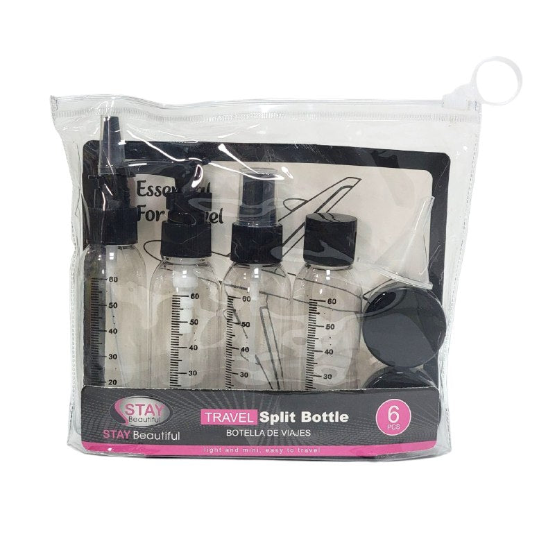 SET PARA VIAJAR DE BOTELLAS VACIAS 7PCS STAY BEAUTIFUL