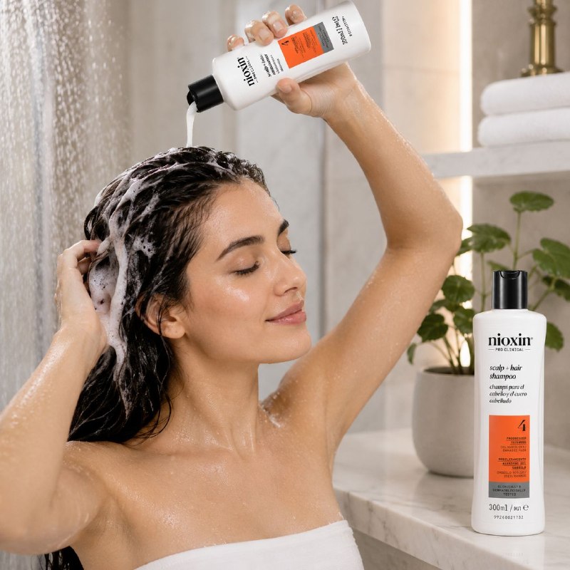 SHAMPOO PURIFICANTE, PROTECTOR DE COLOR Y DENSIFICADOR PARA CABELLO TEÑIDO NIOXIN 300ML