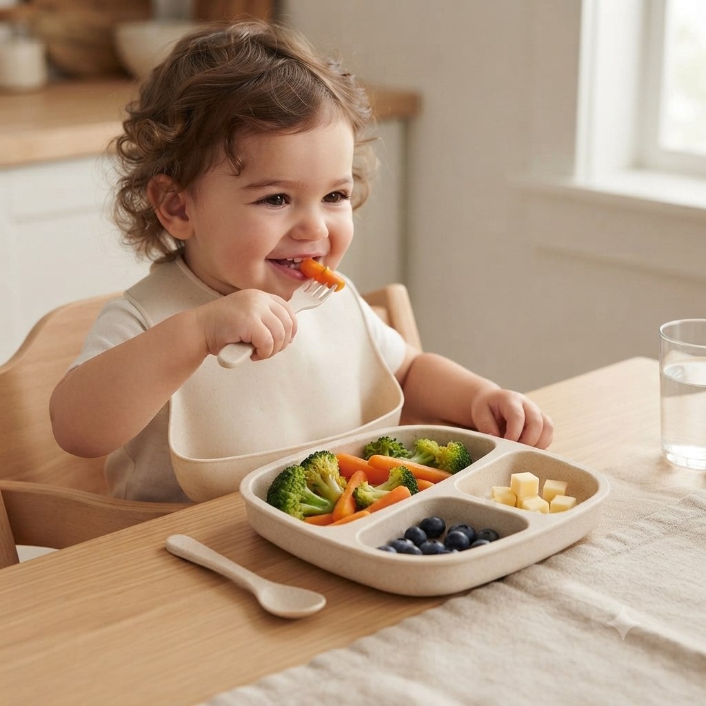 PLATO EN SET INFANTIL PRÁCTICAS Y DIVERTIDAS YI XIN YUAN 2 PLATOS/ 2 JUEGOS DE CUCHARAS Y TENEDORES