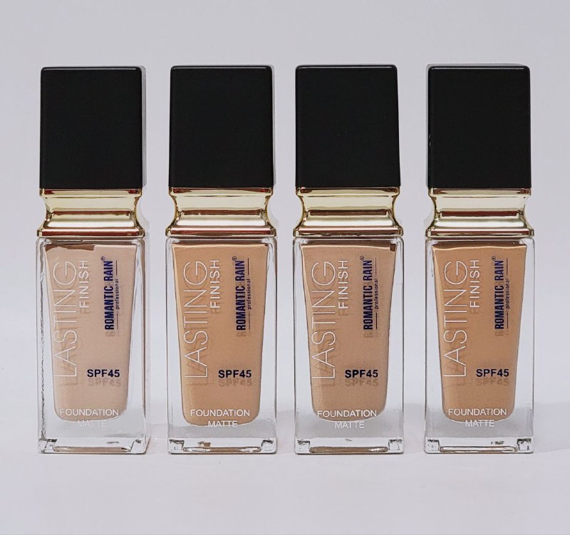 BASE DE MAQUILLAJE DUPE CLE DE PEAU MATE A PRUEBA DE AGUA CON PROTECTOR SOLAR SPF45, 4 COLORES ROMANTIC RAIN