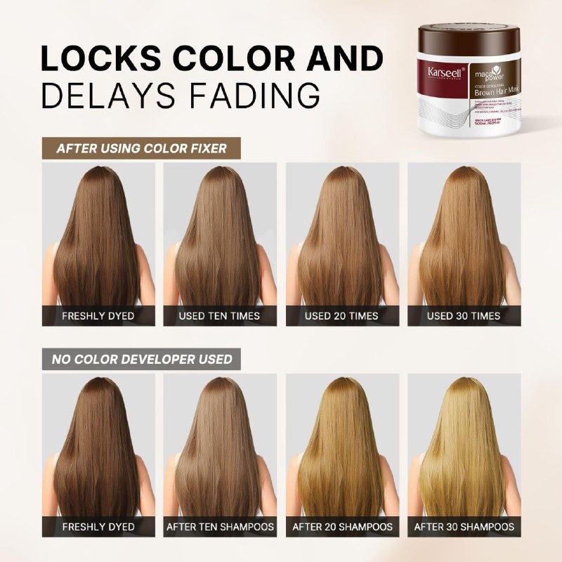 MASCARILLA CAPILAR MARRON DEPOSITANTE DE COLOR Y REPARADORA CON ESENCIA DE MACA PERUANA KARSEELL 500ML