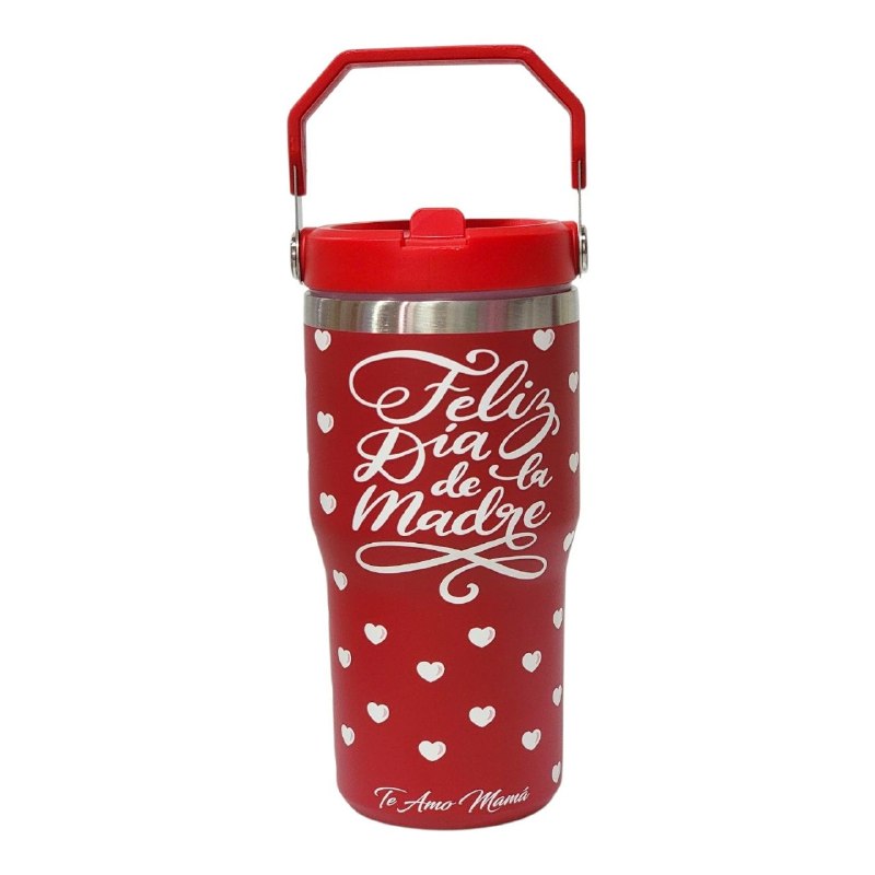 TERMO PORTATIL DE ALTA RESISTENCIA DE ACERO INOXIDABLE DEL DIA DE LAS MADRES 600ML