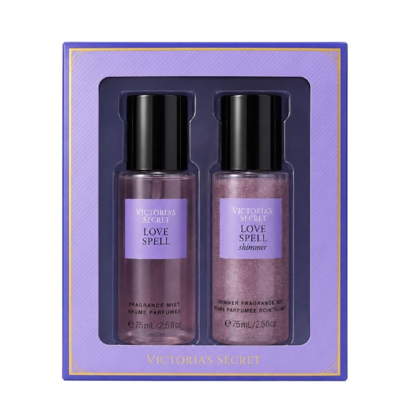VICTORIA'S SECRET MINI SET LOVE SPELL SPLASH & LOVE SPELL SPLASH SHIMMER 75ML