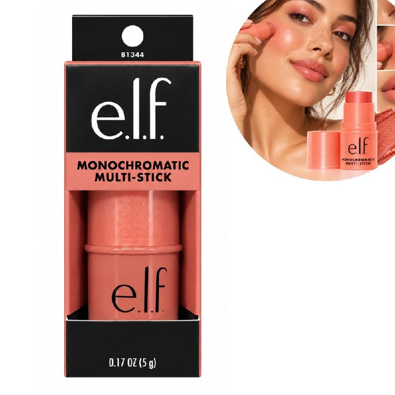 BARRA DE MAQUILLAJE MULTIUSOS CREMOSA 3 EN 1 PARA OJOS, LABIOS Y MEJILLAS ELF 5G