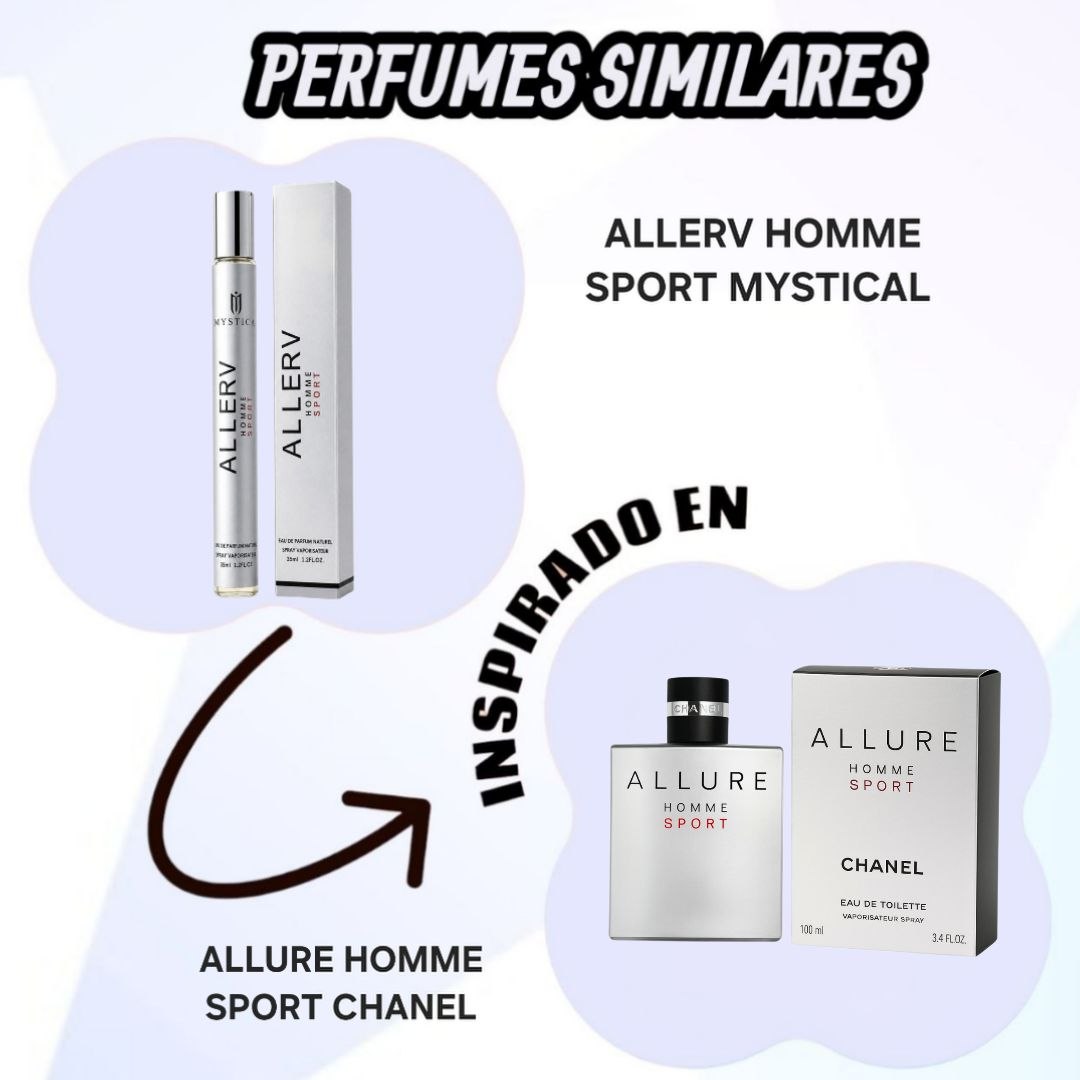 PERFUME DE TUBO ALLERV HOMME SPORT MYSTICAL 35ML 1 UND (DUPE ALLURE HOMME SPORT CHANEL)
