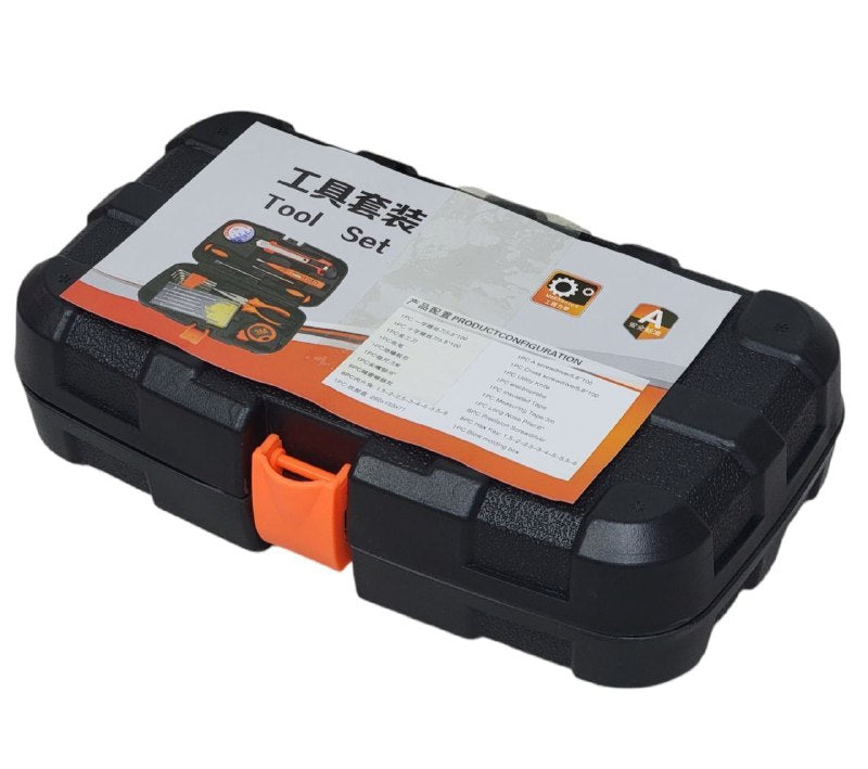 JUEGO DE HERRAMIENTAS PARA REPARACION DEL HOGAR CON CAJA DE ALMACENAMIENTO DE PLASTICO