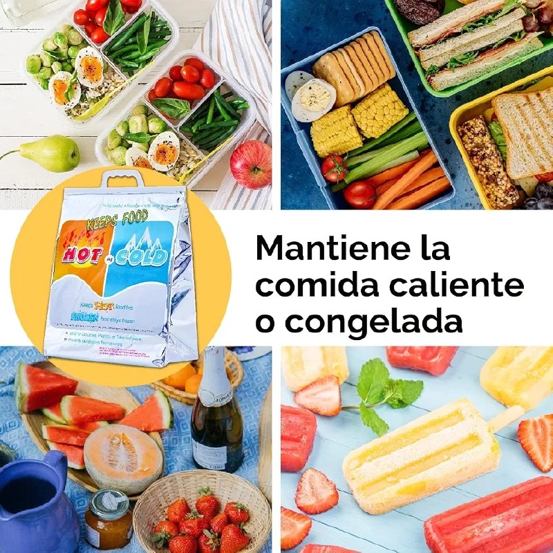 BOLSA TERMICA PORTA ALIMENTOS EN FRIO Y CALOR TIPO LONCHERA 49X51CM