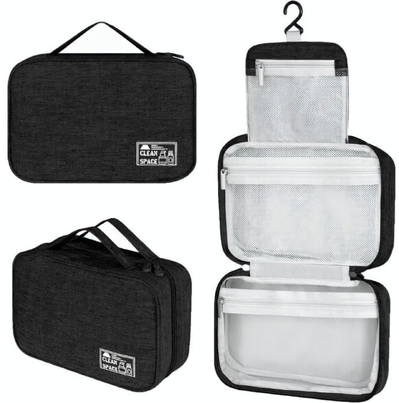 COSMETIQUERA ECONOMICA ORGANIZADORA DE MAQUILLAJE O COSMETICOS PORTATIL CON GANCHO PARA COLGAR 4 COLORES TABU 25.5X17X9.5CM