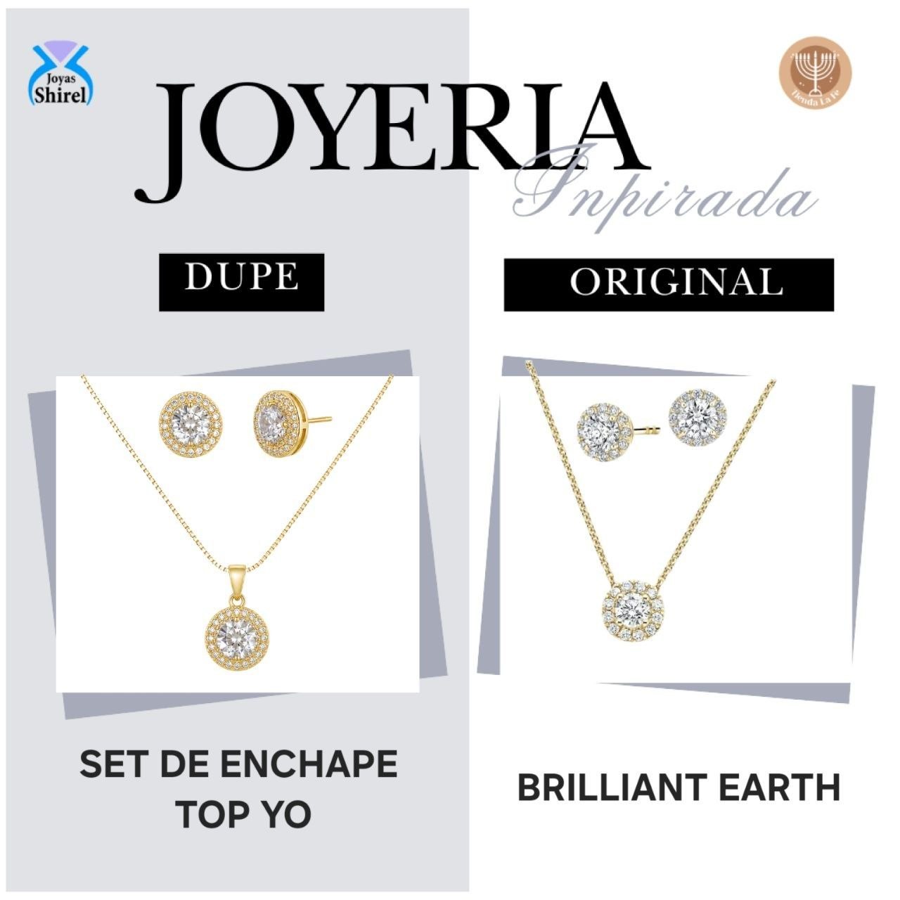 SET DE ENCHAPE PARA DAMA CADENA, DIJE Y TOPOS CIRCULAR SOLITARIO CON HALO DE CIRCONES