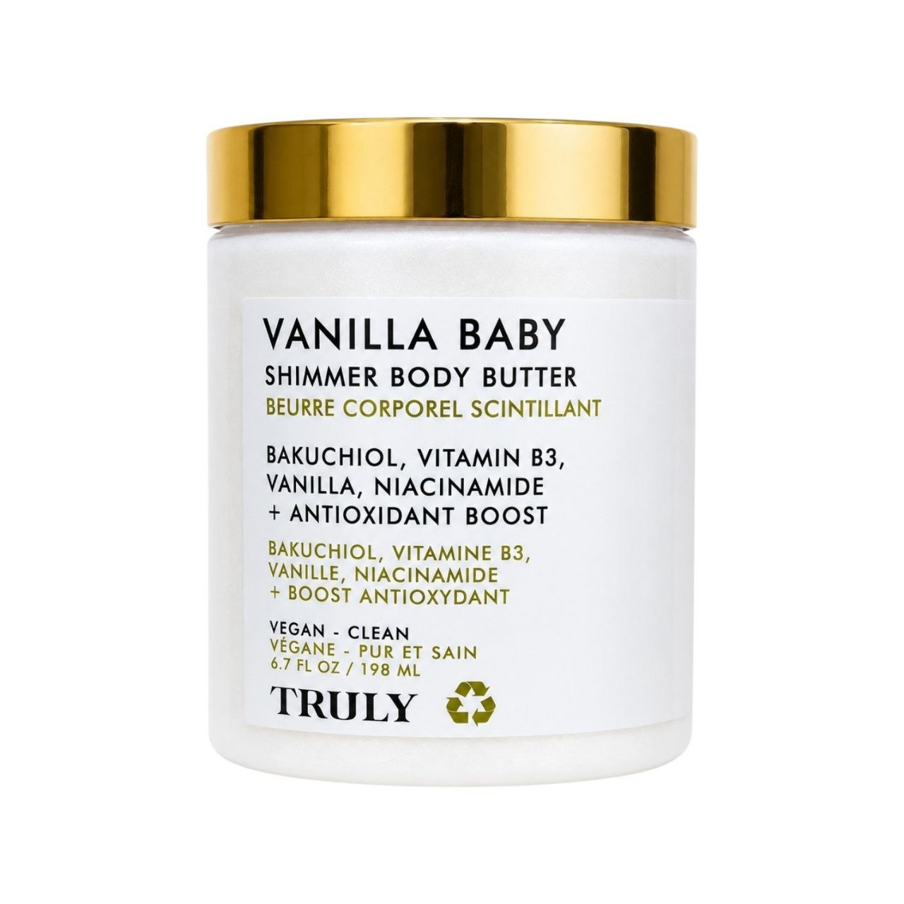 MANTECA CORPORAL ILUMINADORA TRULY VAINILLA BABY 198ML