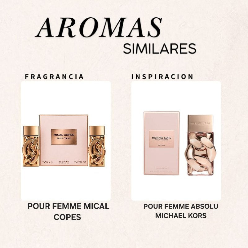 SET MICAL COPES POUR FEMME EDP 50MLX2 (M) (AROMA SIMILAR MICHAEL KORS POUR FEMME ABSOLU)