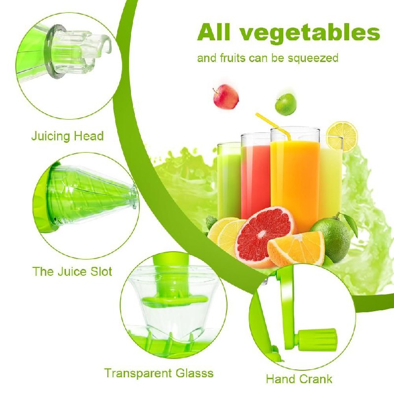 MAQUINA EXTRACTOR MANUAL DE JUGOS GRANDE MULTIFUNCIONAL PARA FRUTAS Y VERDURAS