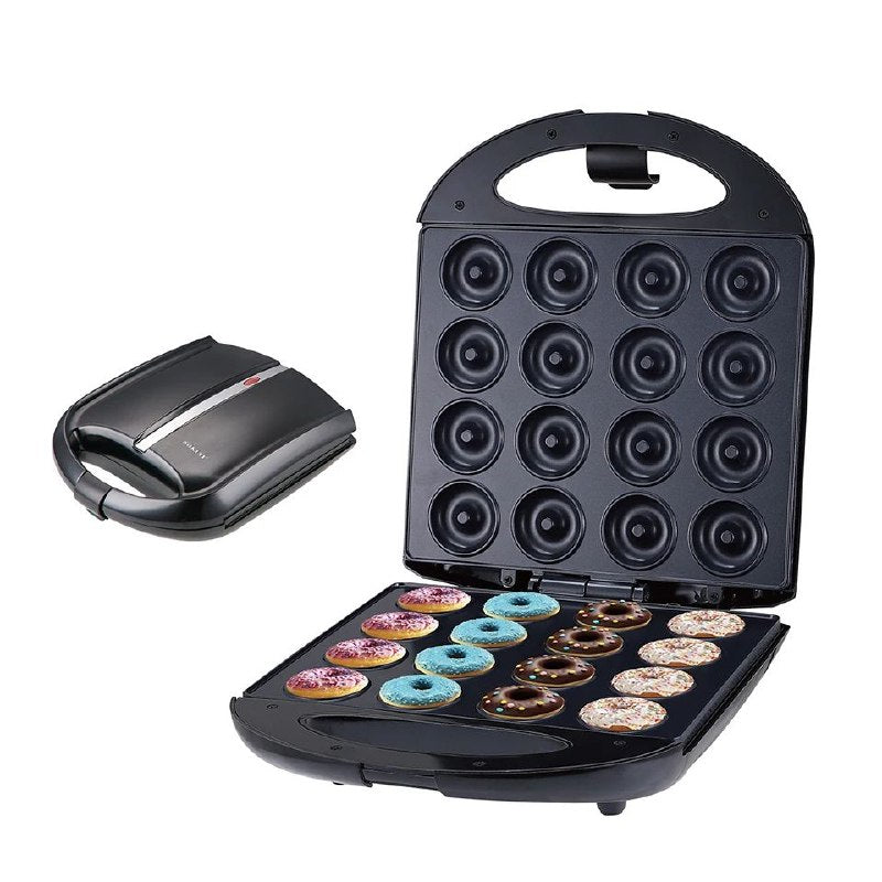 MAQUINA DE MINI DONAS, CAPACIDAD DE 16 DONAS A LA VEZ, POTENCIA DE 1400W, ALTO VOLTAJE, FACIL DE LIMPIAR, CALEFACCION DOBLE CARA SOKANY SK-08002