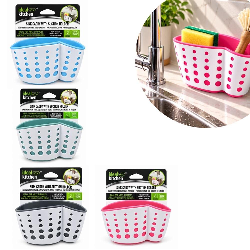 ORGANIZADOR PARA FREGADERO CON VENTOSA IDEAL KITCHEN 9X15CM