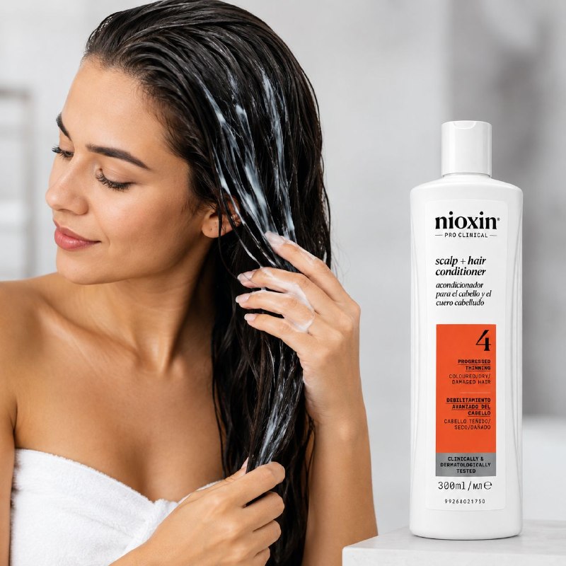 ACONDICIONADOR REVITALIZANTE, DENSIFICADOR E HIDRATANTE PARA CABELLO TEÑIDO NIOXIN 300ML