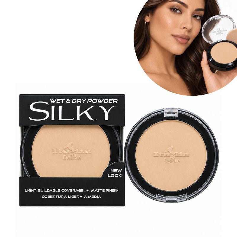 POLVO COMPACTO MATIFICANTE CON PROTECCION SOLAR TONO SAND BEIGE 03 ITALIA DELUXE 8G