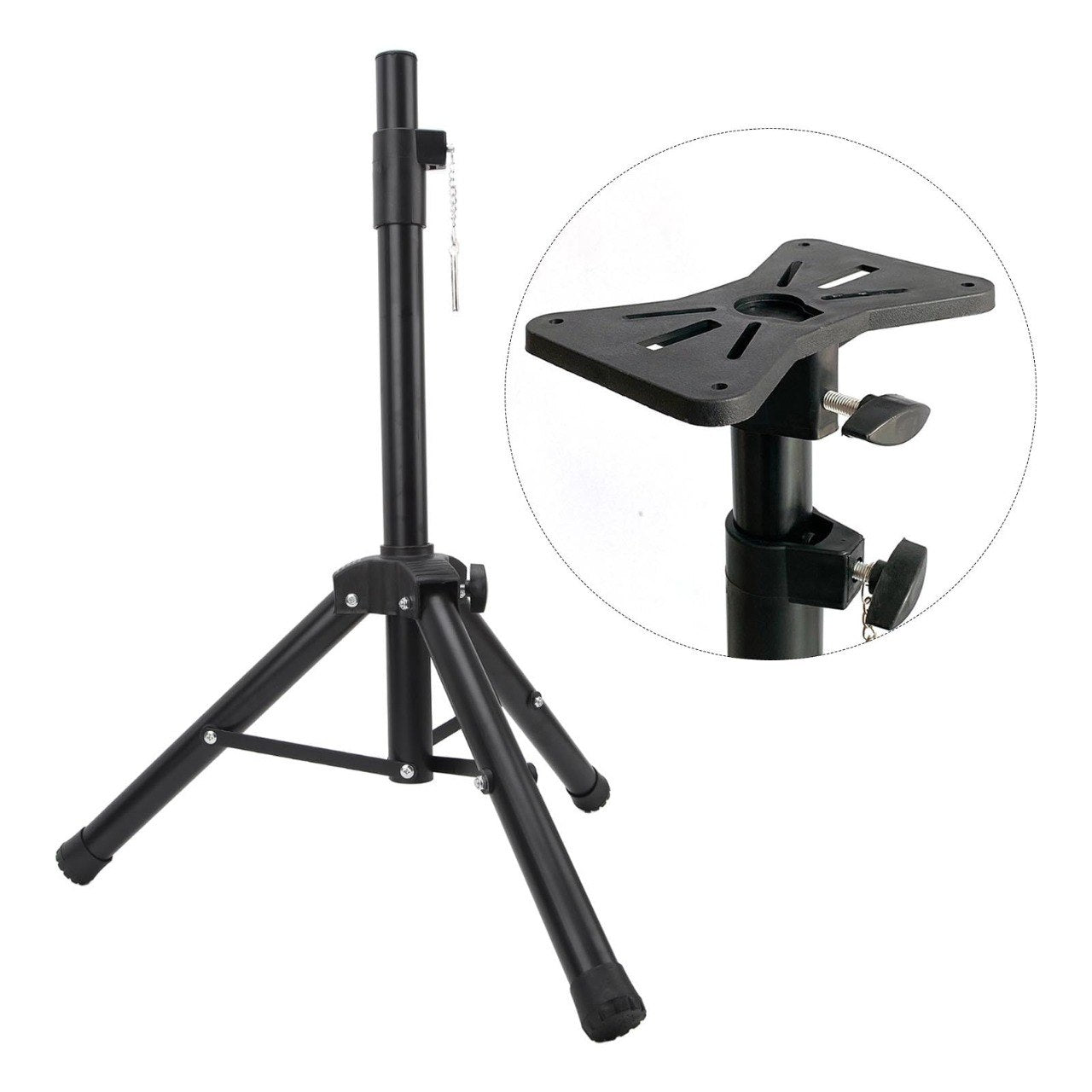 SOPORTE DE TRIPODE REFORZADO PARA ALTAVOZ AJUSTABLE Y PORTATIL 61-105CM