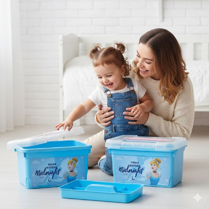 ORGANIZADOR CAJA DE ALMACENAMIENTO ORGANIZADORA PARA NIÑAS DE PRINCESAS 19X22X32CM