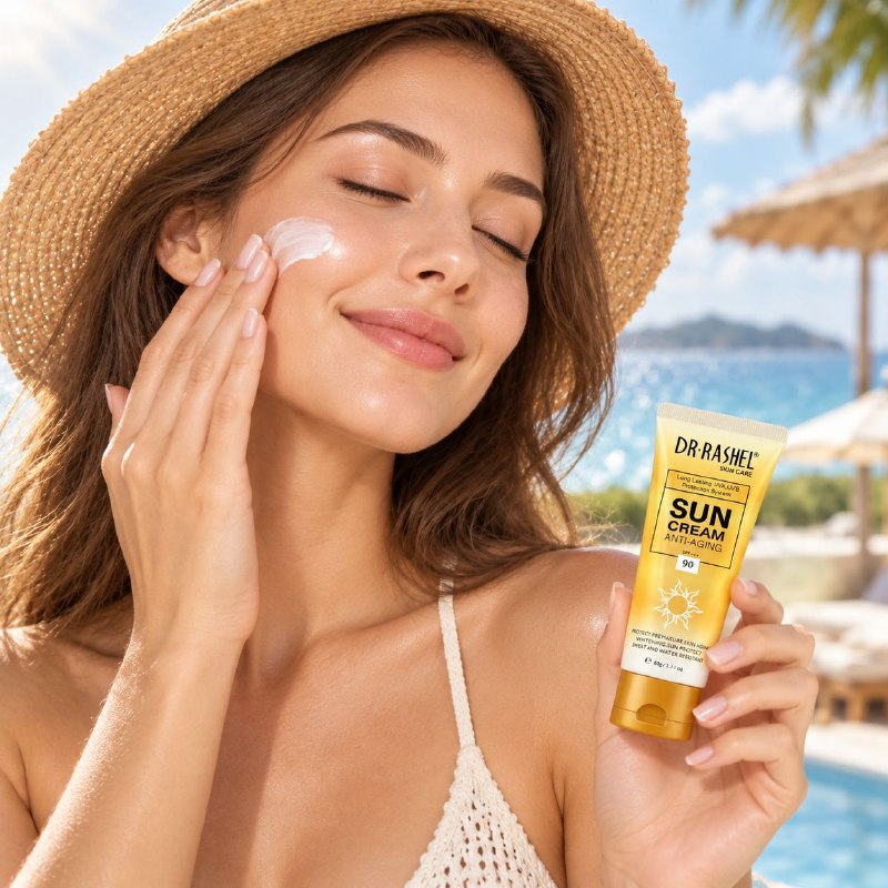PROTECTOR SOLAR EN CREMA BLANQUEADORA Y ANTIENVEJECIMIENTO SPF 90 DR RASHEL 60G