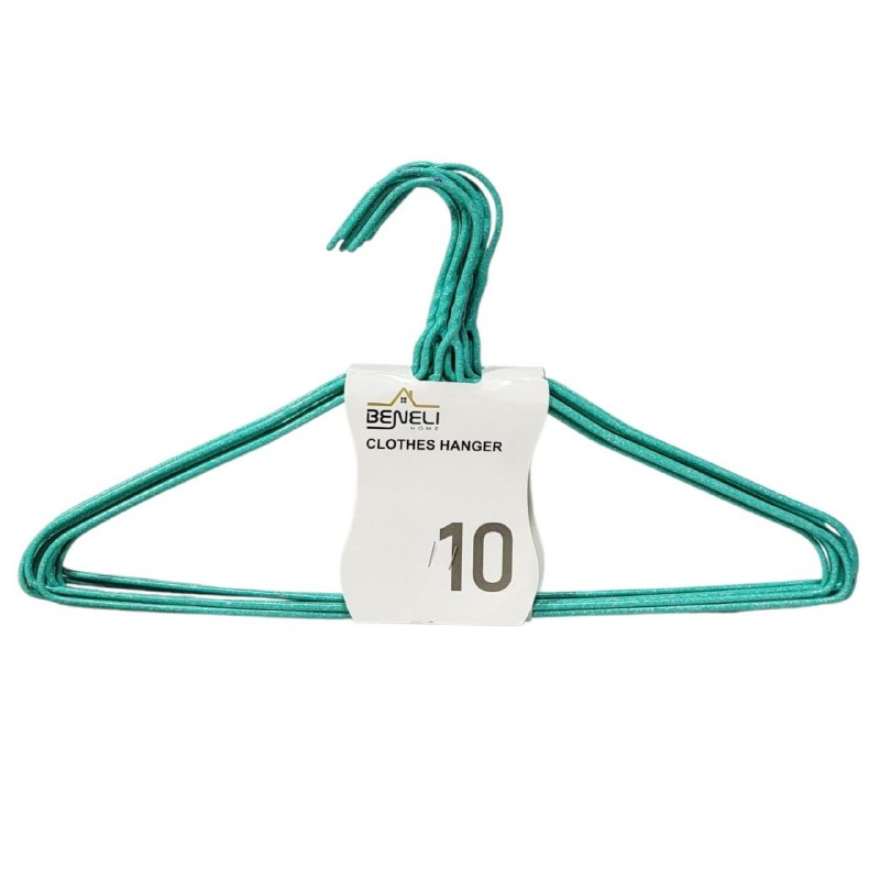 SET DE GANCHOS PARA ROPA METALICOS DE 10PCS BENELI HOME