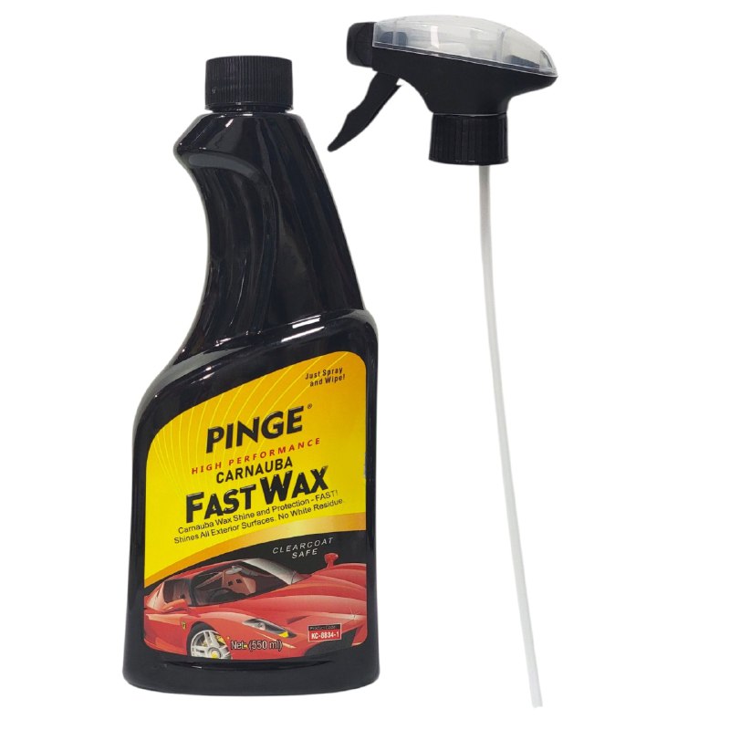 CERA LIQUIDA EN SPRAY PARA AUTO DE ALTO RENDIMIENTO BRILLOSO, SIN DEJAR RESIDUOS PINGE 550ML