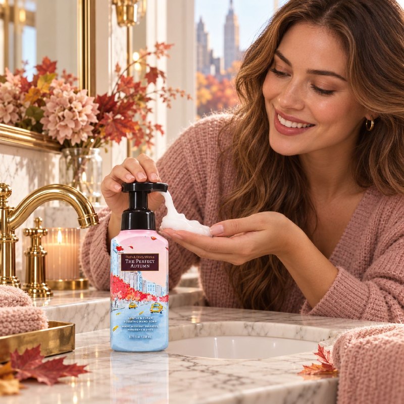 BATH & BODY WORKS JABON DE MANOS SUAVE Y LIMPIO THE PERFECT AUTUMN 259ML