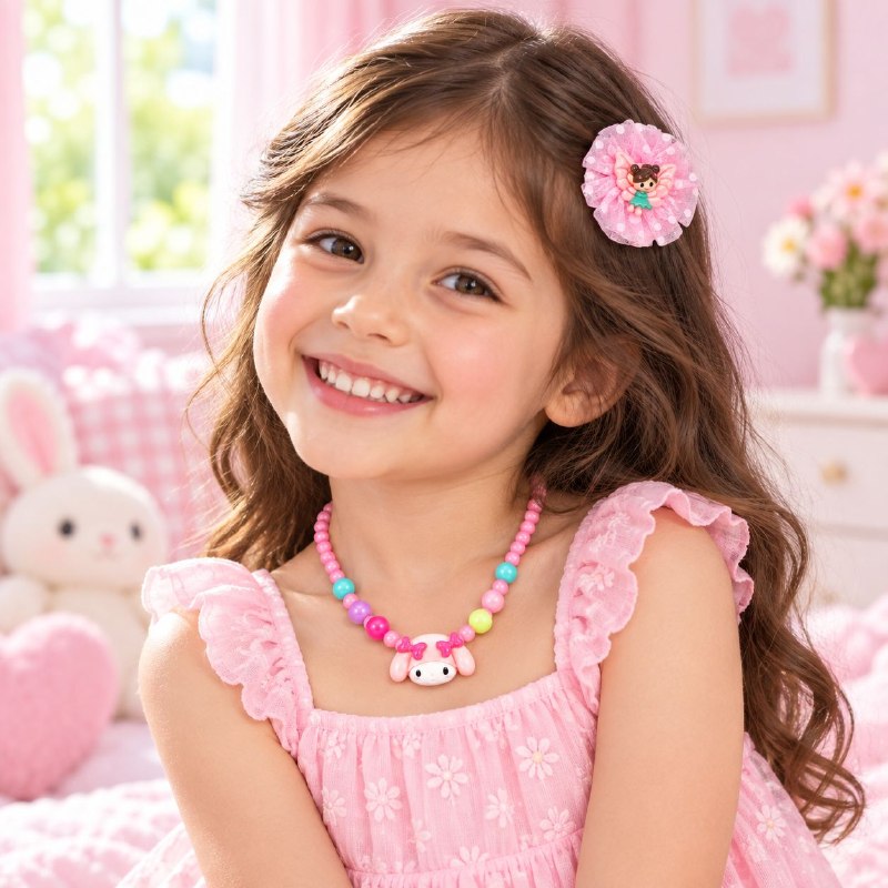 SET DE COLLAR Y ACCESORIO PARA CABELLO INFANTIL PARA NIÑAS HAOKKANG
